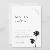 コーストコンテンポラリーシック結婚の写真 招待状 (正面)