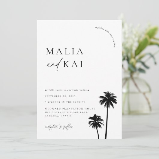 コーストコンテンポラリーシック結婚の写真 招待状 (スタンド正面)