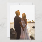 コーストコンテンポラリーシック結婚の写真 招待状 (裏面)