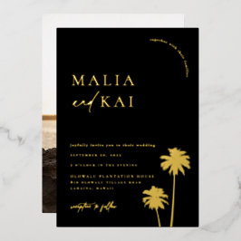 コーストコンテンポラリーシック結婚ズ 箔招待状