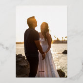 コーストコンテンポラリーシック結婚ズ 箔招待状 (裏面)