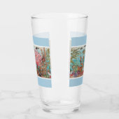 コーストシーカラフルライフブルーフィッシュコーラルビーチ タンブラーグラス (左)