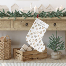 コーストスターフィッシュ&シーシェルオーナメント スモールクリスマスストッキング
