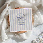 コーストダスティブルーの最後のトーストストライプの スタンダードカクテルナプキン