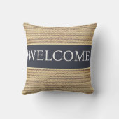 コーストネイビー航海のブルロープビーチレイクウェルカム アウトドアクッション (裏面)