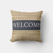 コーストネイビー航海のブルロープビーチレイクウェルカム アウトドアクッション (正面)