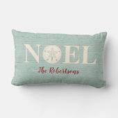 コーストパーソナライズされた・クリスマスビーチノエル ランバークッション (裏面)