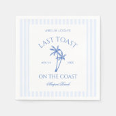 コーストパームツリーズの最後のトーストバチェロレッテ スタンダードカクテルナプキン (正面)