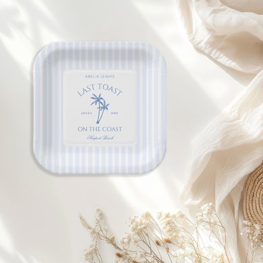 コーストパームツリーズの最後のトーストバチェロレッテ ペーパープレート