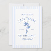 コーストパームツリーズの最後のトーストバチェロレッテ 招待状 (正面)