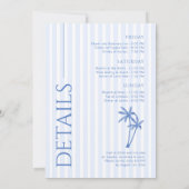 コーストパームツリーズの最後のトーストバチェロレッテ 招待状 (裏面)