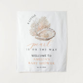 コーストパールエレガントベビーシャワーへようこそ タペストリー (正面)