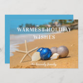 コーストビーチのクリスマスホリデーカード シーズンカード (正面/裏面)