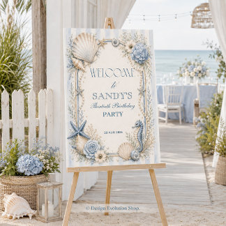 コーストビーチウェルカムサイン ポスター