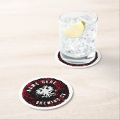 コーストビールラベルテンプレートデザイン ラウンドペーパーコースター (インサイチュ)