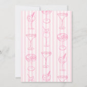 コーストピンクの最後のトーストフローラバチェロレッテ 招待状 (裏面)