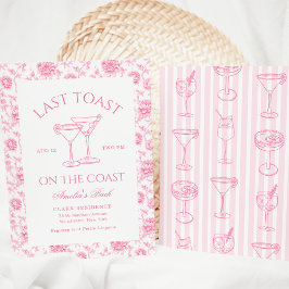 コーストピンクの最後のトーストフローラバチェロレッテ 招待状