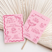 コーストピンクの週末の最後のトーストバチェロレッテ 招待状