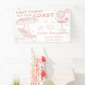 コーストピンクの週末の最後のトーストバチェロレッテ 横断幕 (インサイチュ)