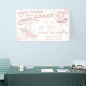 コーストピンクの週末の最後のトーストバチェロレッテ 横断幕 (トレードショー)