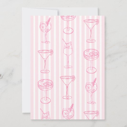 コーストピンクバチェロレッテの最後のトースト 招待状 (裏面)