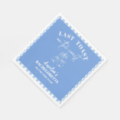 コーストブルーの最後のトーストバチェロレッテ スタンダードランチョンナプキン (角)