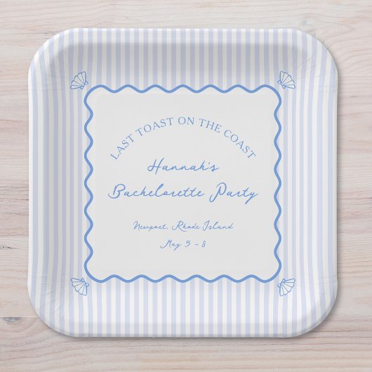 コーストブルーの最後のトーストバチェロレッテ ペーパープレート
