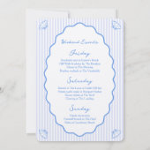 コーストブルーの最後のトーストバチェロレッテ 招待状 (裏面)