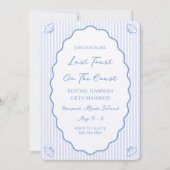 コーストブルーの最後のトーストバチェロレッテ 招待状 (正面)