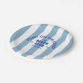 コーストブルーストライプ ビーチクラブのトースト ペーパープレート (アングル)