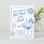 コーストブルーバチェロレッテ週末の最後のトースト 招待状 (スタンド正面)