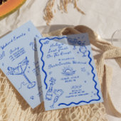 コーストブルーバチェロレッテ週末の最後のトースト 招待状