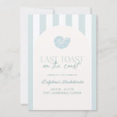 コーストブルーバチェロレッテ週末の最後のトースト 招待状 (正面)