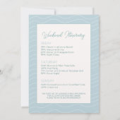 コーストブルーバチェロレッテ週末の最後のトースト 招待状 (裏面)