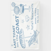 コーストブルーバチェロレッテ週末の最後のトースト 横断幕 (縦)