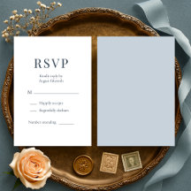 コーストブルーミニマリスト結婚式RSVP 