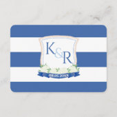 コーストブルー結婚のクレストミール選択RSVP エンクロージャーカード (裏面)