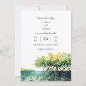 コーストミニマルマングローブアンダーウォータービーチ結婚式 招待状 (正面)