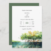 コーストミニマルマングローブアンダーウォータービーチ結婚式 招待状 (正面/裏面)