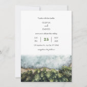 コーストミニマルレッドウッドフォレストビュービーチ結婚式 招待状 (正面)