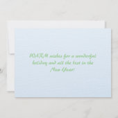 コーストメリークリスマスサニベルアイランドビーチサンタ シーズンカード (裏面)