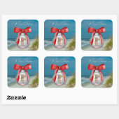 コーストメリークリスマスヒルトンヘッドアイランドビーチ スクエアシール (シート)