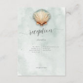 コーストモダンシーシェルアクアウェディング エンクロージャーカード (正面)