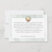 コーストモダンシーシェルアクア結婚ズ サンキューカード (裏面)