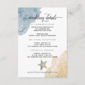 コーストモダンーダスティブルービーチ結婚式詳細 エンクロージャーカード (正面)