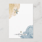 コーストモダンーダスティブルービーチ結婚式詳細 エンクロージャーカード (裏面)