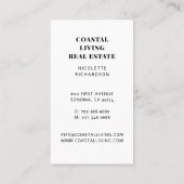 コーストモダン不動産仲介業者実在エステート 名刺 (裏面)