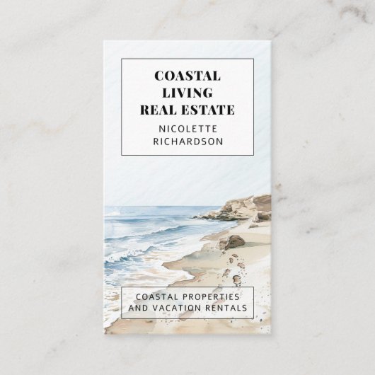コーストモダン不動産仲介業者実在エステート 名刺 (正面)