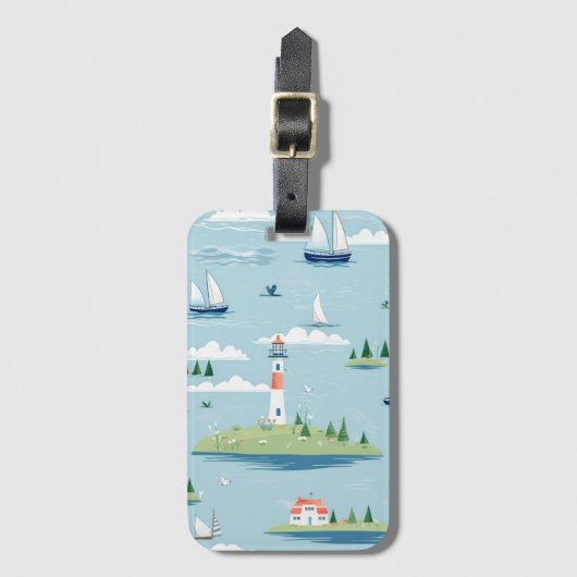 コーストラ航海のイトハウスボート ラゲッジタグ (正面縦)