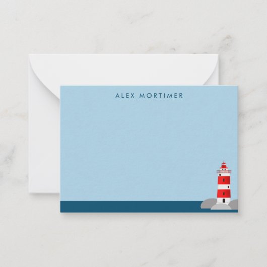 コーストラ航海のイトハパーソナライズされたウス ノートカード (正面)